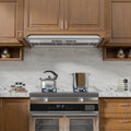30 in. 600 CFM Convertible Ducted to Ductless Insert Range Hood in Stainless Steel with Filter,Lighting, Gesture Control