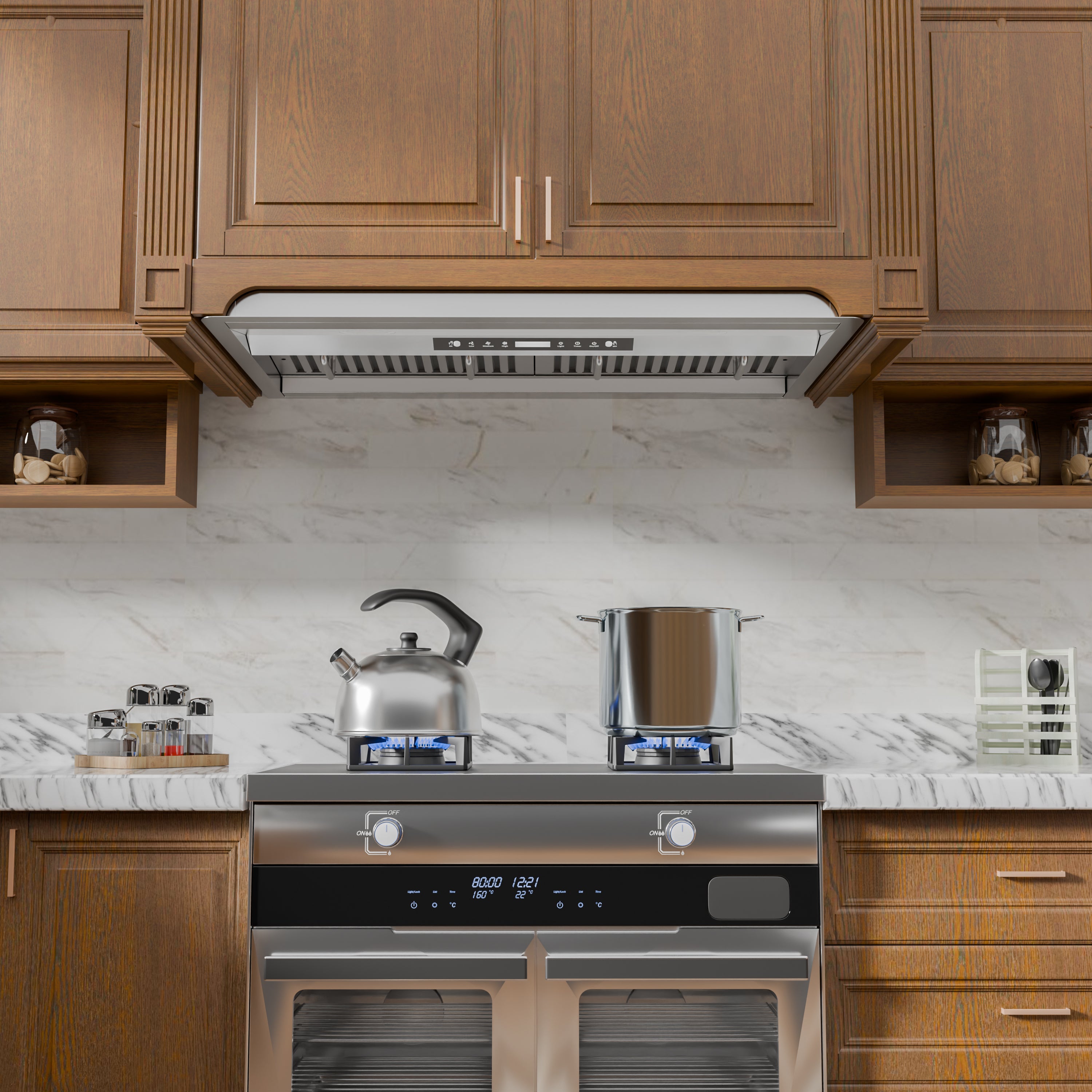 30 in. 600 CFM Convertible Ducted to Ductless Insert Range Hood in Stainless Steel with Filter,Lighting, Gesture Control