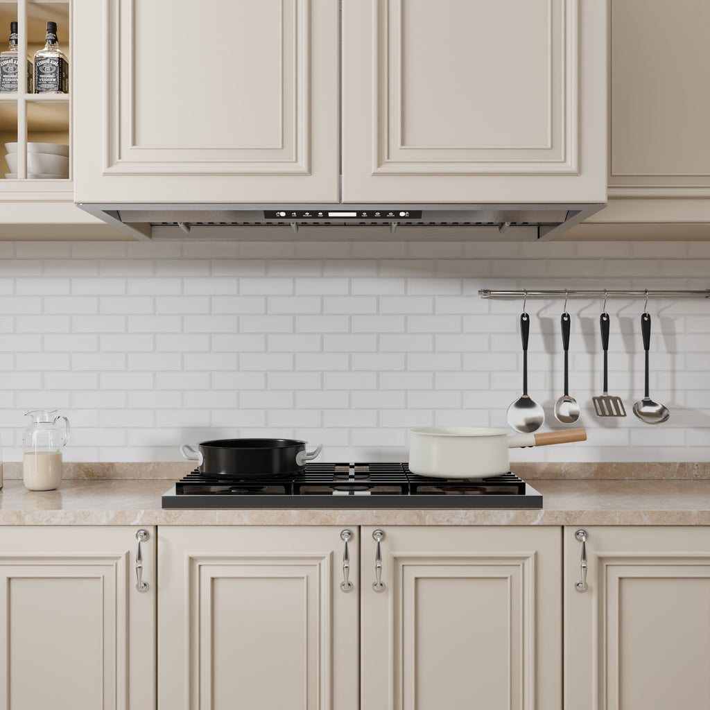 30 in. 600 CFM Convertible Ducted to Ductless Insert Range Hood in Stainless Steel with Filter,Lighting, Gesture Control