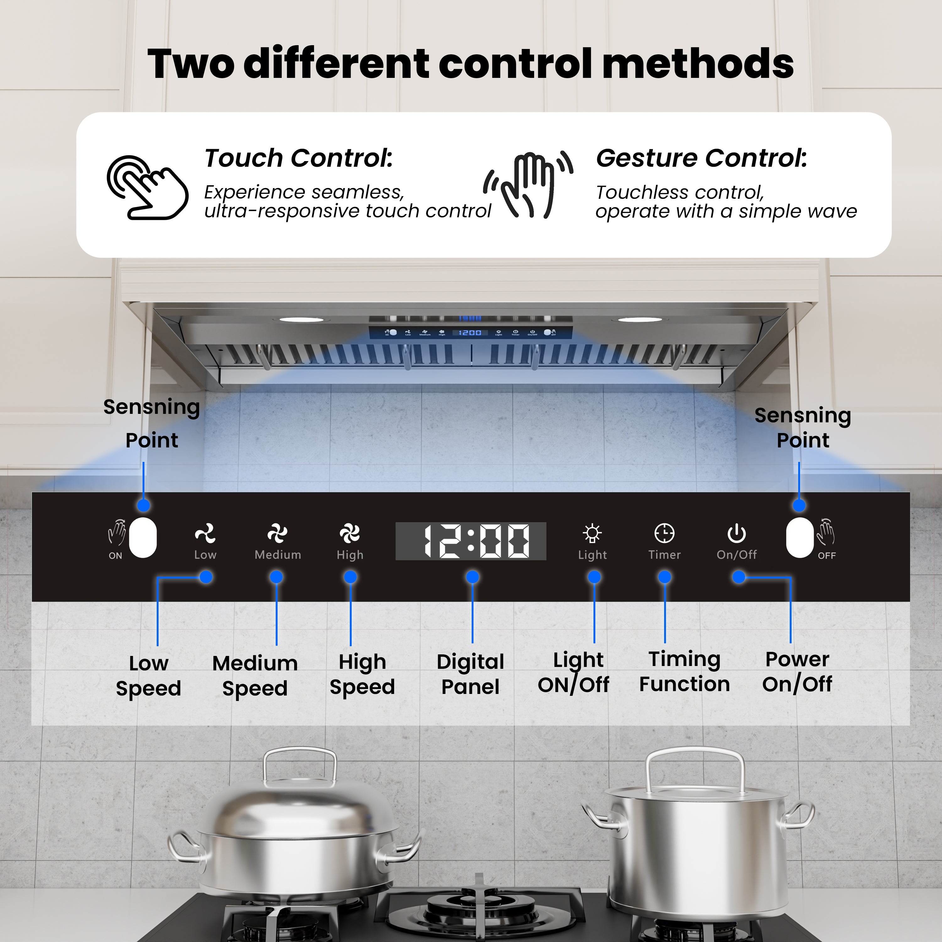 30 in. 600 CFM Convertible Ducted to Ductless Insert Range Hood in Stainless Steel with Filter,Lighting, Gesture Control