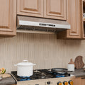36 in. 900 CFM convertible Under Cabinet Range Hood in Stainless Steel with 3-Way Venting and Removable GU10 LED