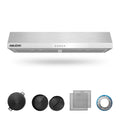 30" Under Cabinet Range Hood, 250 CFM Convertible (Ducted/Ductless), Stainless Steel, LED Light, Charcoal Filter, 5-Layer Baffle Filter, Easy Clean